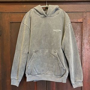 Talentless Women’s Premium Hoodie - Circle Logo Steel Grey Size Large